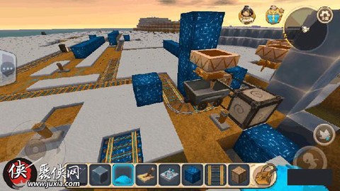 迷你世界矿车怎么下去